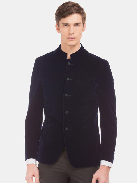 

Arrow Men Navy Blue Single-Breasted Blazer