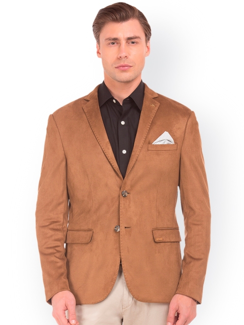 

Arrow Men Brown Tailored Fit Single Breasted Blazer