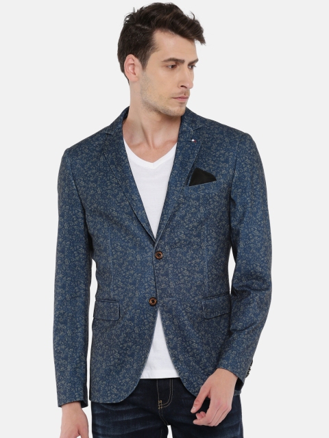 

Arrow Sport Blue Printed Zero Calorie Fit Single-Breasted Casual Blazer