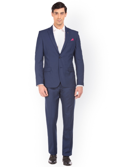 

Arrow Men Navy Blue Single-Breasted Regular Fit Formal Suit