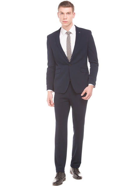 

Arrow New York Men Navy Blue Solid Single-Breasted Formal Suit