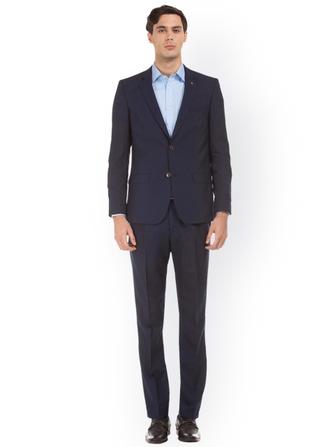

Arrow Men Navy Blue Solid Single-Breasted Regular Fit Formal Suit