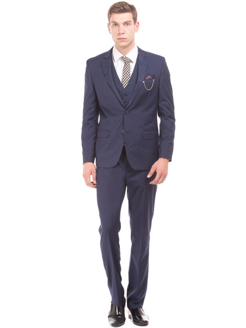 

Arrow Men Navy Blue Regular Fit Formal Suit