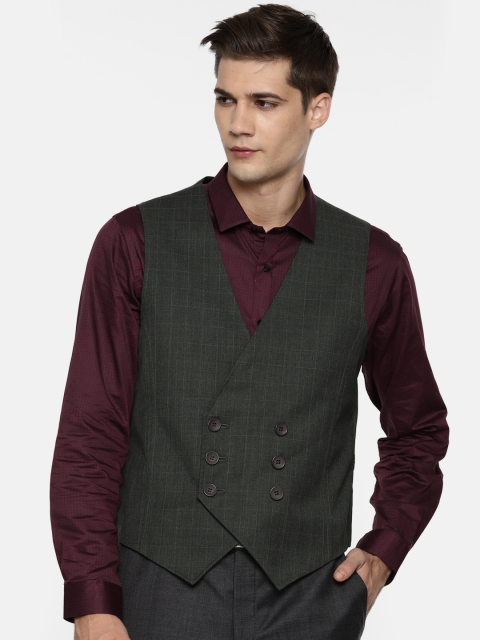 

Arrow Grey Checked Slim Fit Waistcoat