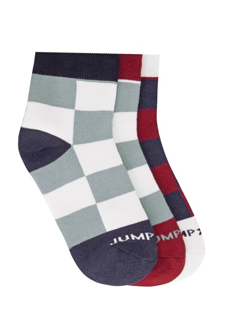 

JUMP USA Men Pack of 3 Ankle-Length Socks, Maroon