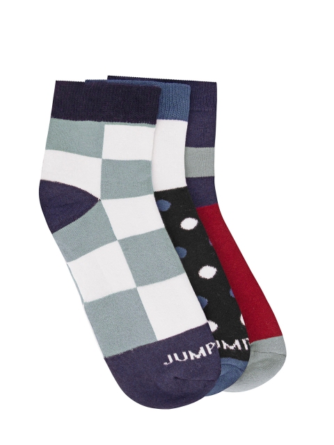 

JUMP USA Men Pack of 3 Ankle-Length Socks, Maroon