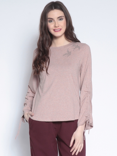 

Marie Claire Women Brown Solid Top