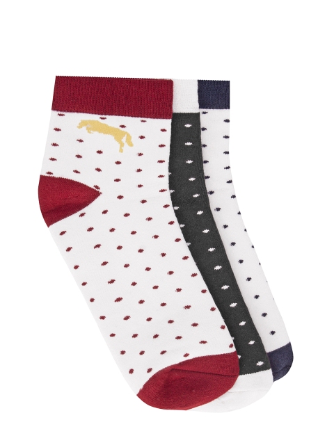 

JUMP USA Men Pack of 3 Ankle-Length Socks, White