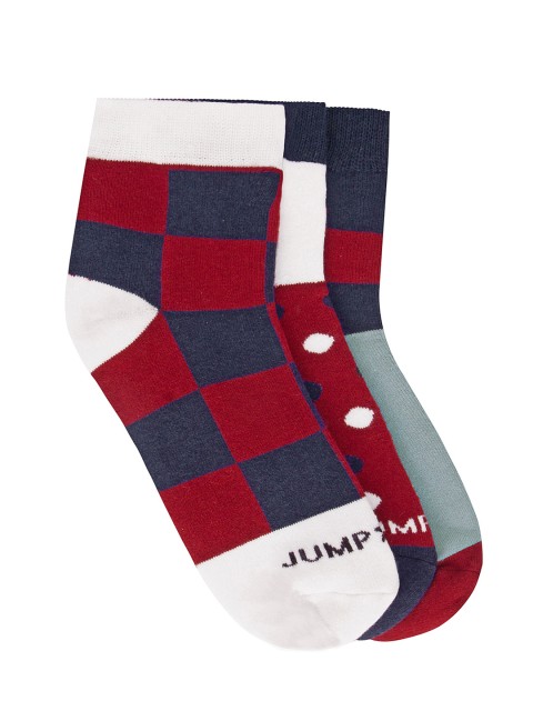 

JUMP USA Men Pack of 3 Ankle-Length Socks, Grey