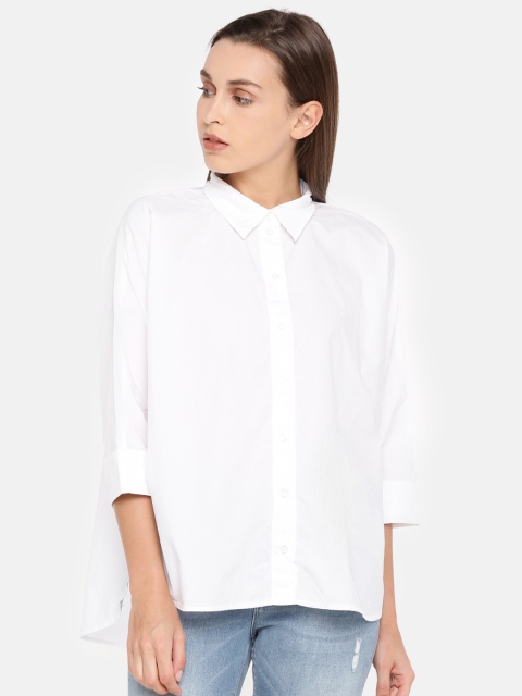 

ONLY Women White Regular Fit Solid Casual Shirt