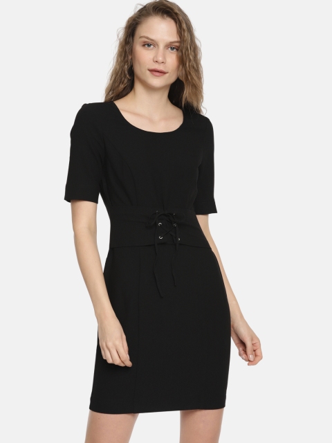 

ONLY Women Black Solid Sheath Dress