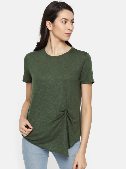 

ONLY Women Green Solid Top