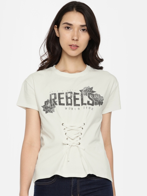 

ONLY Women White Printed Top