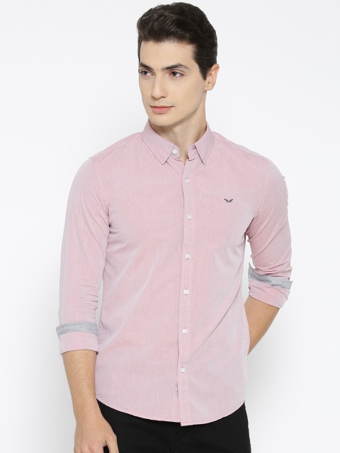 

CAMLA Men Pink Regular Fit Solid Casual Shirt