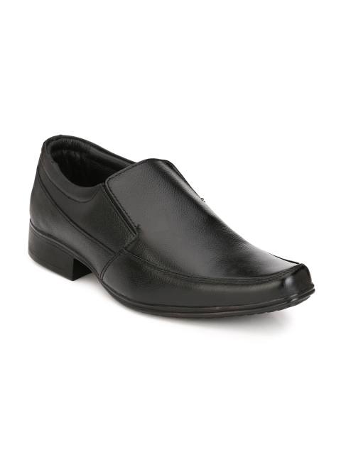 

Eego Italy Men Formal Black Leather Slip-on Shoes