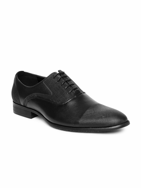 

Tresmode Men Black Formal Oxford Shoes