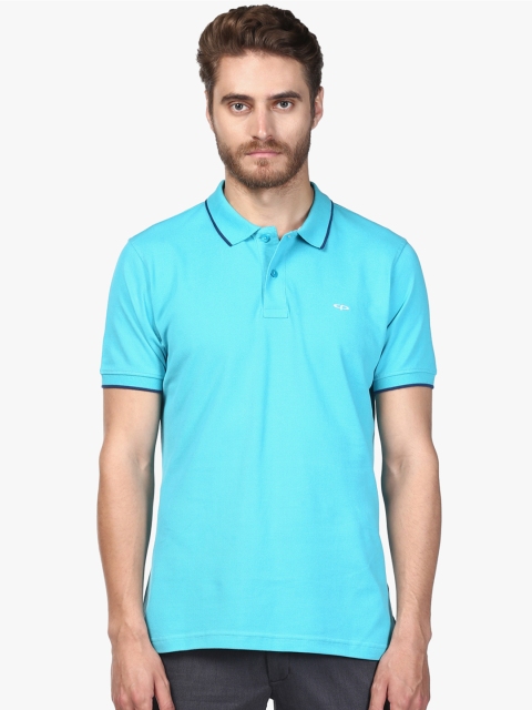 

ColorPlus Men Blue Solid Polo Collar T-shirt