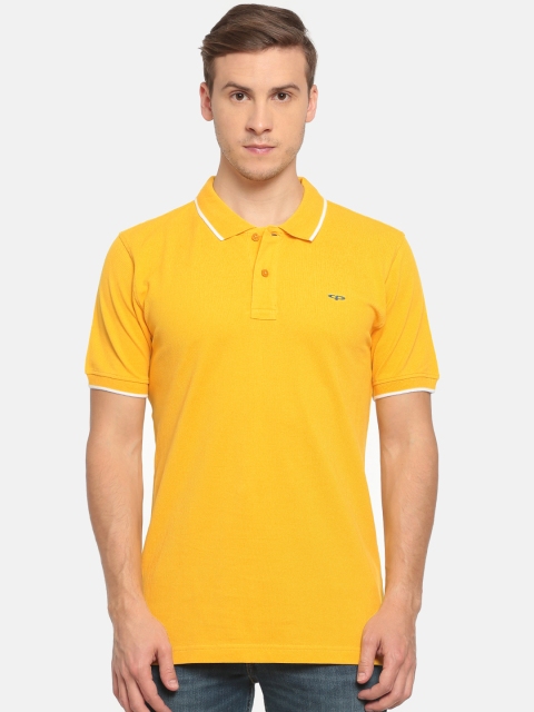 

ColorPlus Men Yellow Solid Polo Collar T-shirt