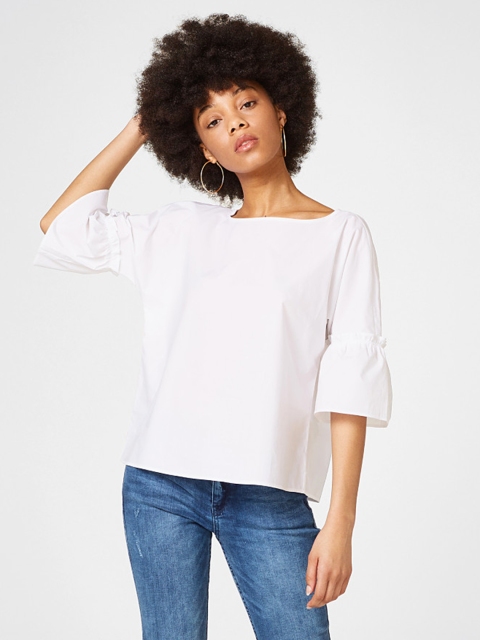 

ESPRIT Women White Solid Top