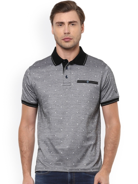 

Allen Solly Men Grey Printed Polo Collar T-shirt