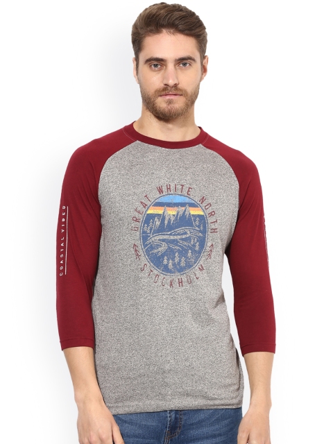 

Red Tape Men Grey Solid Round Neck T-shirt
