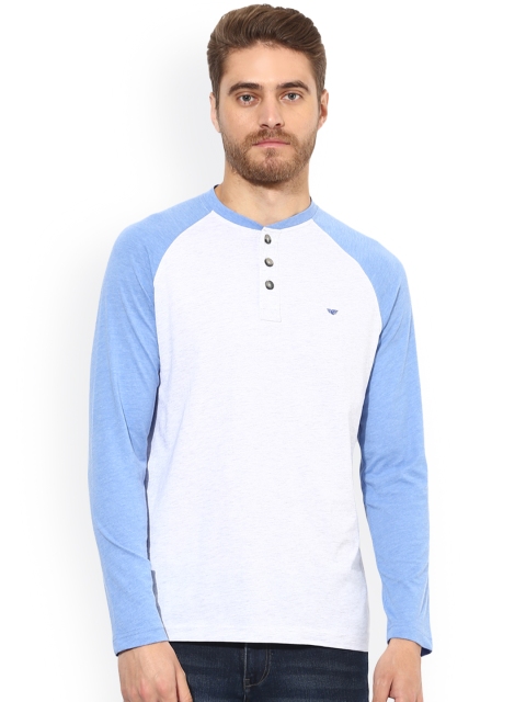 

Red Tape Men White Solid Henley Neck T-shirt