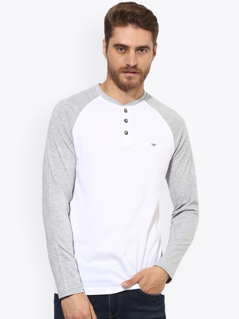 

Red Tape Men White Solid Henley Neck T-shirt