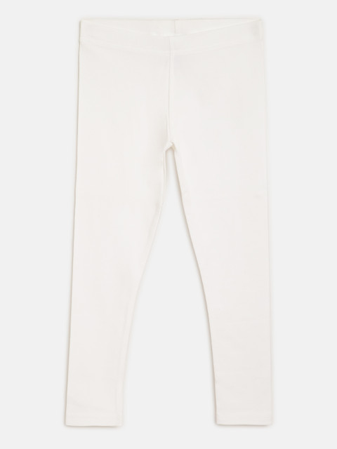 

next Girls White Solid Ankle-Length Leggings