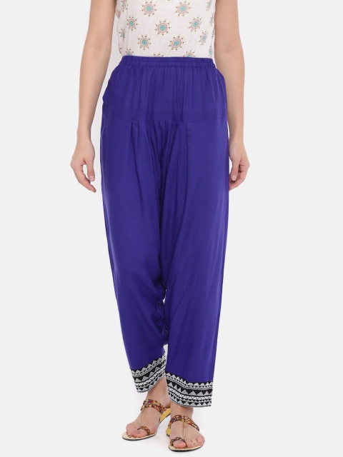 

Bronz Women Blue Regular Fit Solid Jodhpuris
