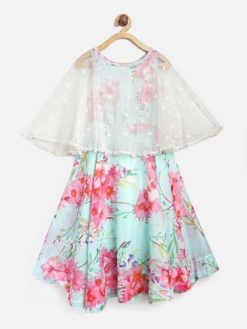 

Biba Girls Blue & Pink Printed Maxi Dress