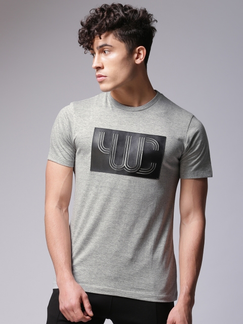 

YWC Men Grey Printed T-shirt