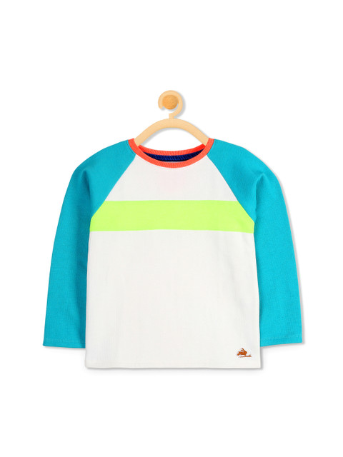 

Cherry Crumble Unisex White & Blue Solid Sweatshirt