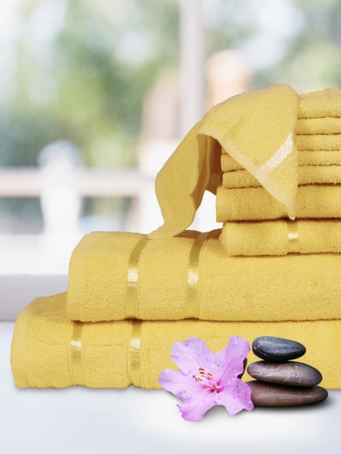 

Story@home Unisex Yellow Cotton 450 GSM Set of 12 Towels