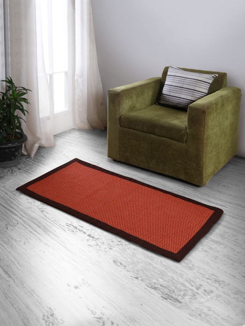 

MASPAR Red Dark Dune Checkered Rectangle-Shaped Bath Rug