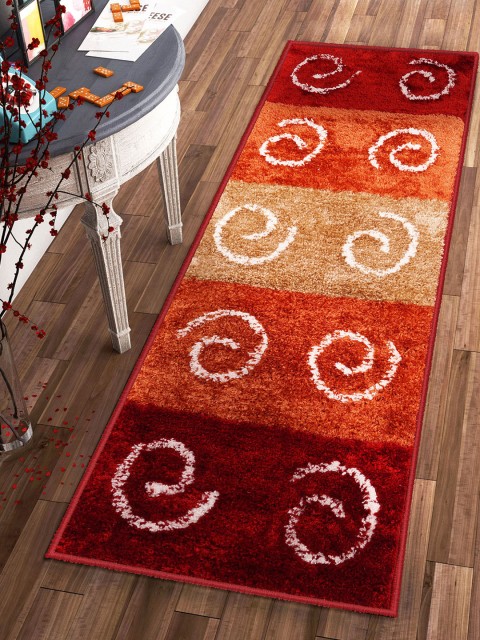 

Story@home Brown & Red Striped Carpet