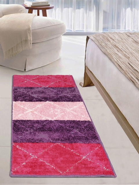 

Story@home Purple & Pink Striped Carpet