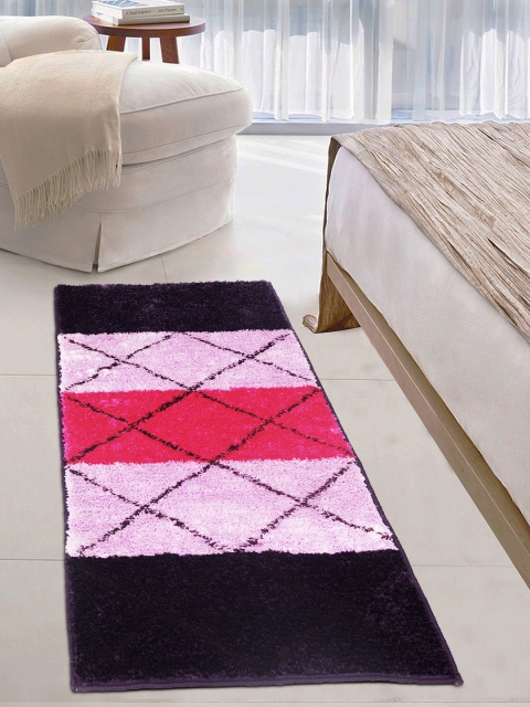 

Story@home Purple & Pink Striped Carpet