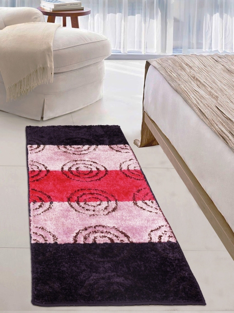 

Story@home Purple & Pink Striped Carpet