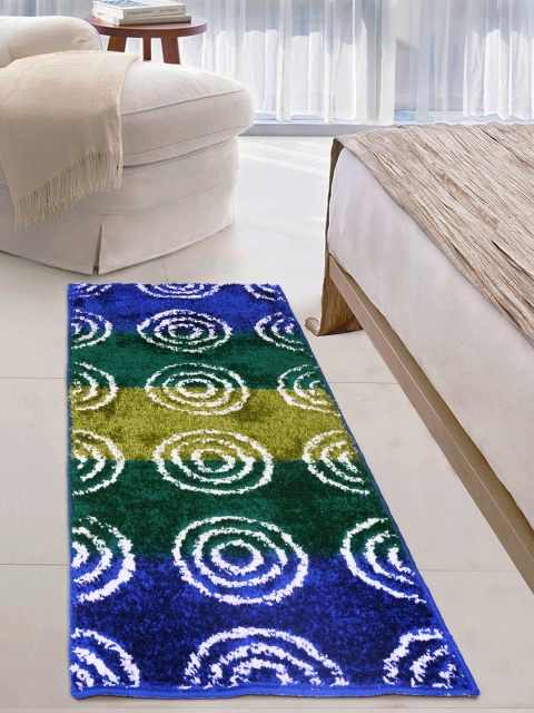 

Story@home Blue & Green Polyester Floor Runner