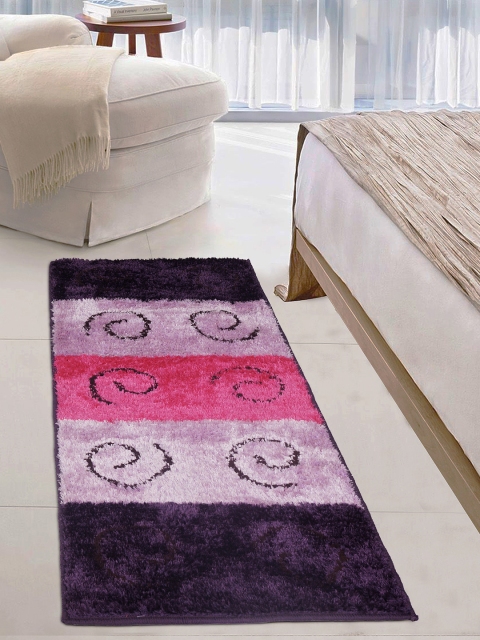 

Story@home Purple & Pink Striped Carpet