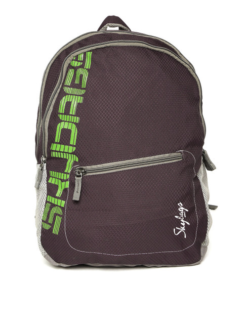 

Skybags Unisex Purple Brand Logo Print Backpack