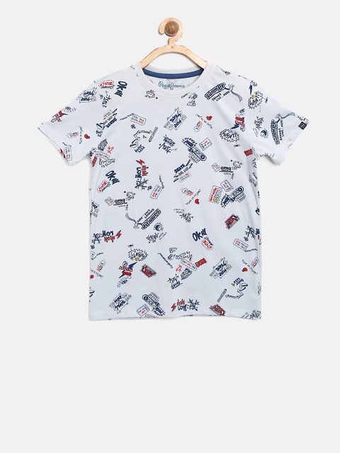 

Pepe Jeans Boys Blue Printed Round Neck T-shirt