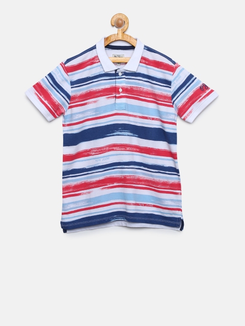 

Pepe Jeans Boys Multicoloured Striped Polo Collar T-shirt, Multi