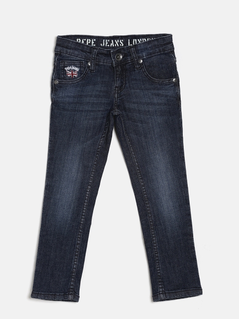 

Pepe Jeans Boys Blue Regular Fit Mid-Rise Clean Look Jeans