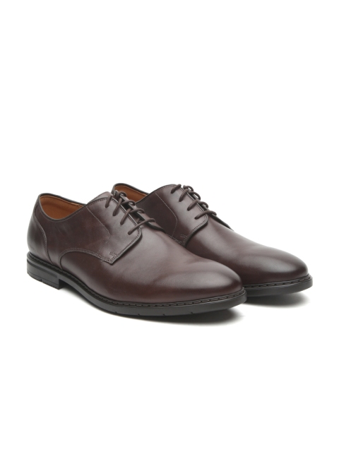 

Clarks Men Brown Leather Formal Derbys