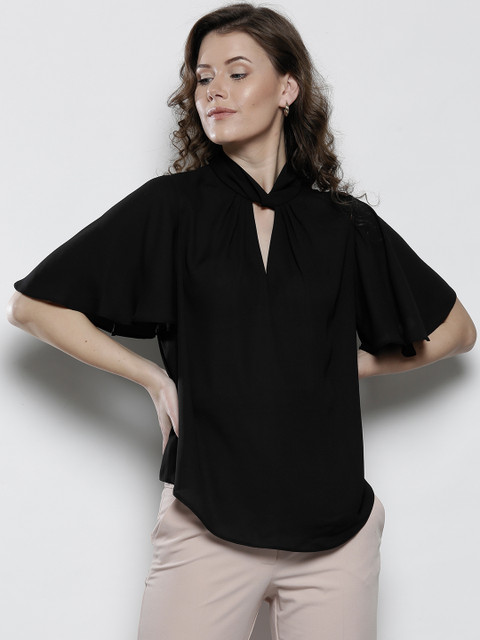 

DOROTHY PERKINS Women Black Solid Top