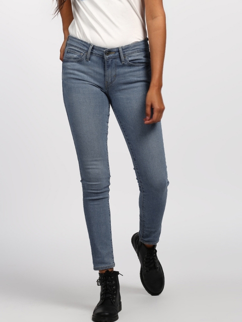 

Levis Women Blue 711 Skinny Fit Mid-Rise Clean Look Jeans