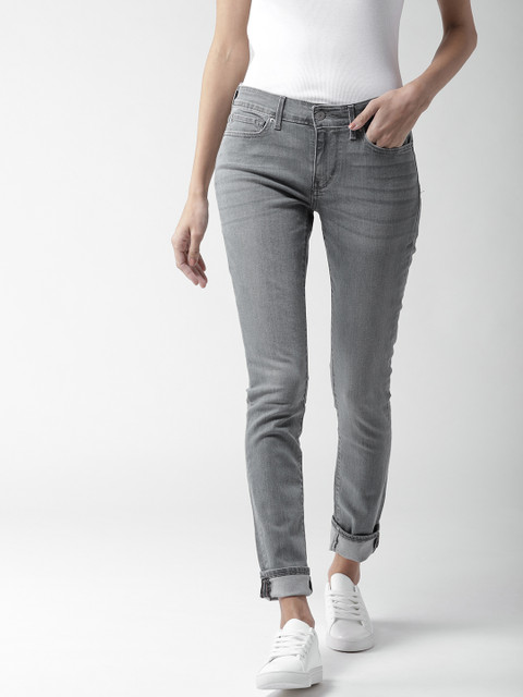 

Levis Women Grey Skinny Fit Mid-Rise Clean Look Stretchable Jeans 711