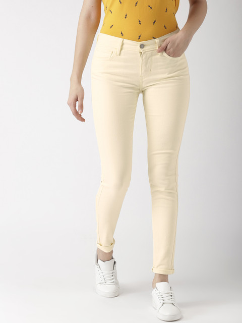 

Levis Women Yellow 710 Super Skinny Fit Mid-Rise Clean Look Stretchable Jeans