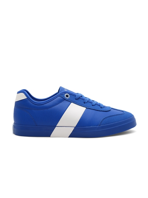 

United Colors of Benetton Men Blue & White Colourblocked Sneakers